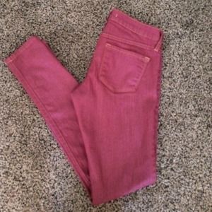 Maroon skinny jeans