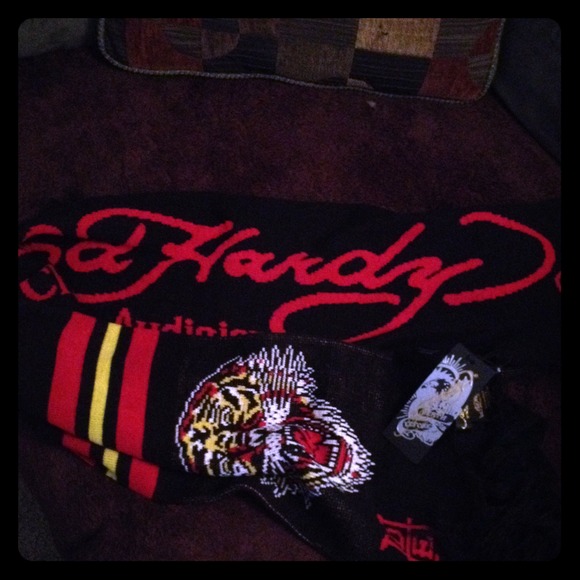 NWT Ed hardy unisex tiger scarf