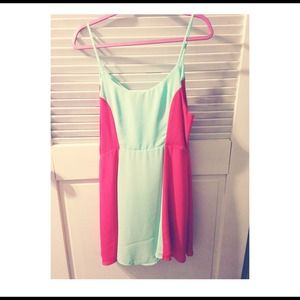 Contemporary color block dress