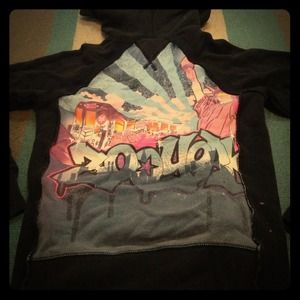 Old school graffiti zip up Size small