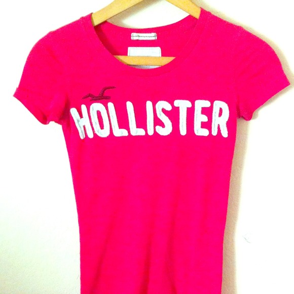 Pink Hollister t shirt