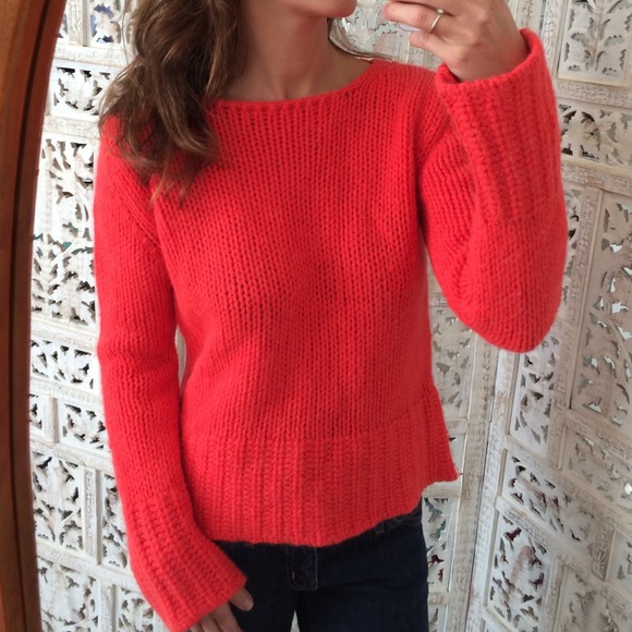 United Colors Of Benetton Sweaters - Benetton bright coral sweater