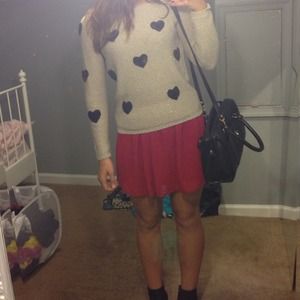 Sparkly heart sweater