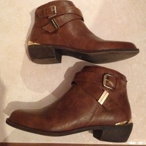 Olsenboye Brown Ankle Booties