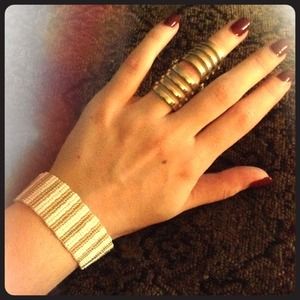Striped Gold Ring