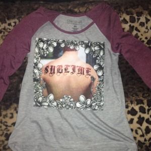 Maroon and gray sublime shirt (reserved)