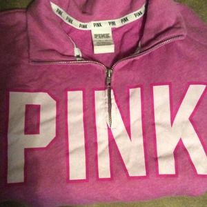 Reserved!!Purple half zip sweatshirt from pink