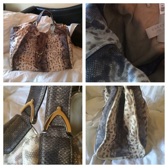 ❤️RARE GUCCI EXOTIC❤️ Soft Stirrup Lizard bag! NWT - Picture 3 of 4