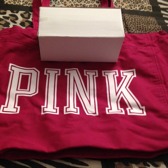 VICTORIAS SECRET TOTE BAG AND TUMBLER