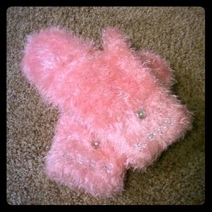 Flamingo Pink Bebe Convertible Mittens
