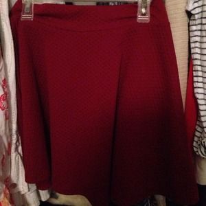 small skater skirt red