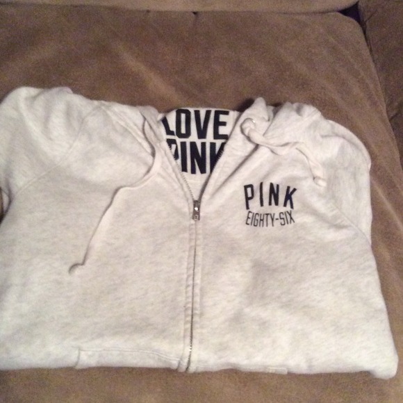 Light grey full zip up hoodie