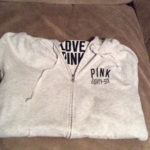 Light grey full zip up hoodie