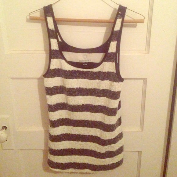 Old Navy Sequin Tank Navy Blue