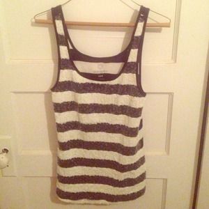 Old Navy Sequin Tank Navy Blue