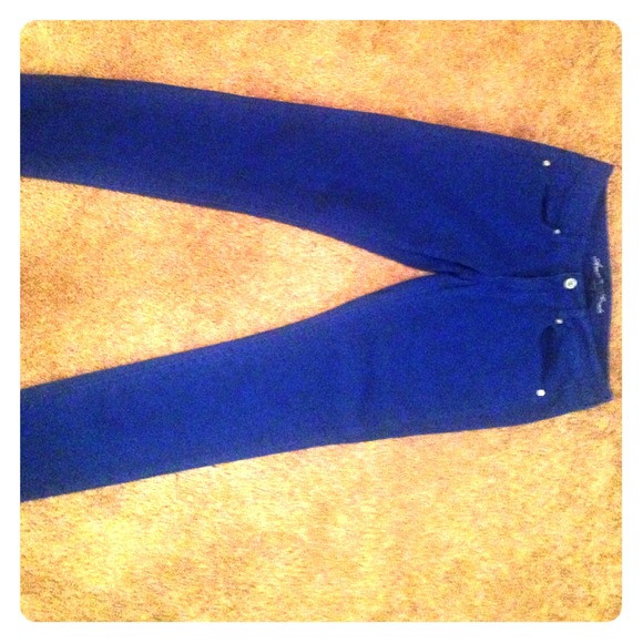 American Eagle skinny jeans royal blue