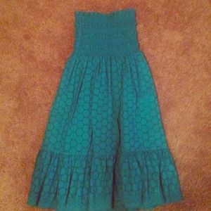 Strapless turquoise dress from Victoria Secret