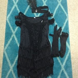 Black flapper Halloween Costume