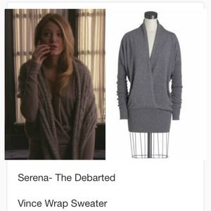Vince wrap front 100% cashmere sweater