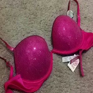 Victorias Secret Sequence Push Up Bra Pink 36B
