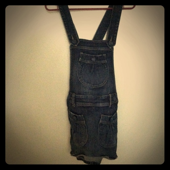 Jean skirt overalls