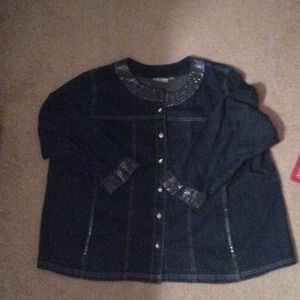 Quaker factory Demin jacket size 3x