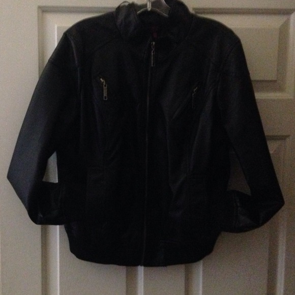 Women's Black Faux Leather jacket