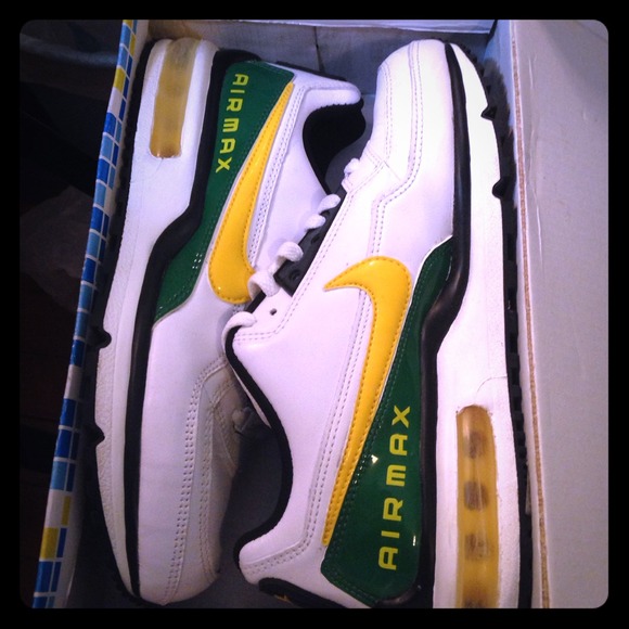 Womens 6.5 Nike Air Max 90, white, yellow, & green