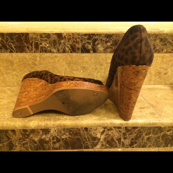 Christian Louboutin Leopard Peep Toe Wedge - Picture 2 of 2