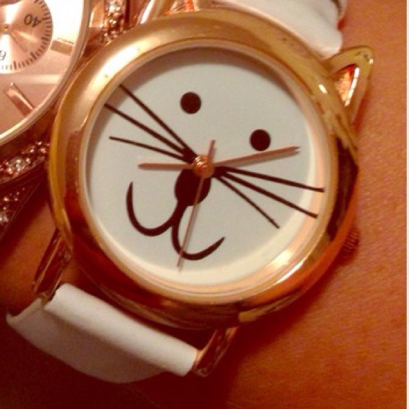 Charming Charlie Accessories - Rose gold cat watch