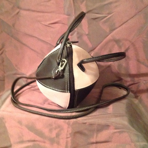 Purse Pink Suede Brown Leather