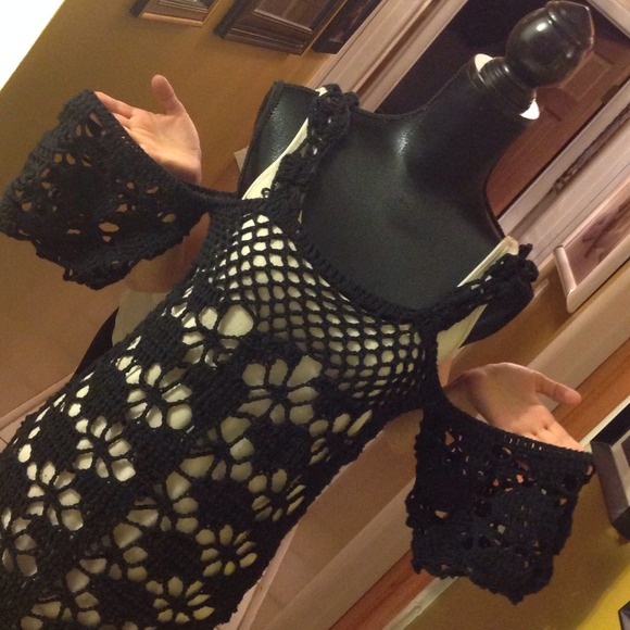 SOLD HP 2/4 1 a kind handmade crochet dress - Picture 2 of 4