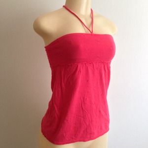 AEO Pink Eyelet Halter Top Xs