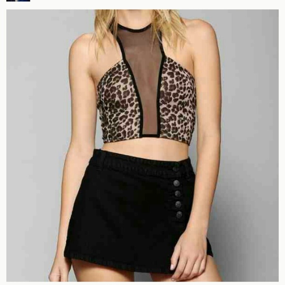 Sold Urban outfitters high neck mesh crop top