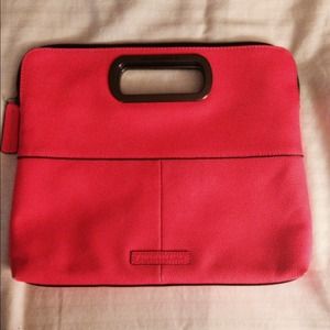 BCBG MAXAZRIA neon pink clutch