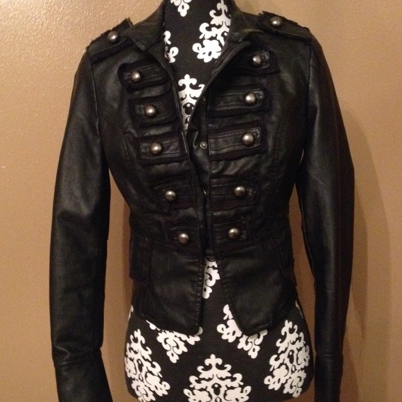 Edgy black Faux leather jacket