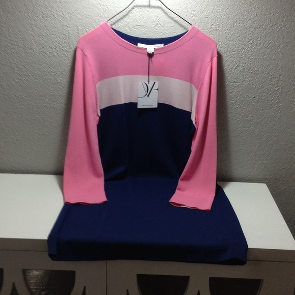 Diane Von Furstenberg stripped sweater dress