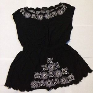 Embroidered Babydoll Top