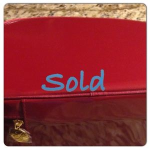 Estee Lauder glossy red vanity / makeup case