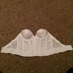 Low back white corset