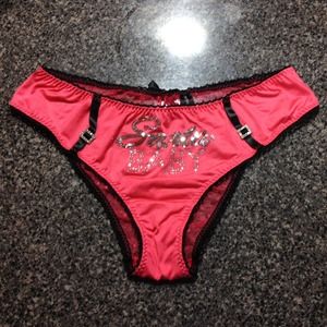 Victoria's Secret Christmas Santa baby panties L