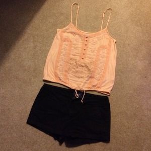 AEO light orange/peach tank top