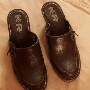 Kim Rogers leather mules