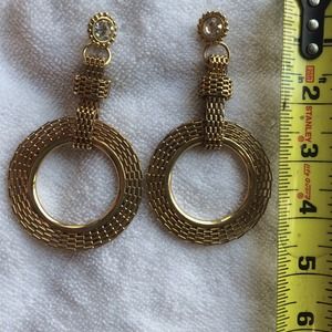 BETSEY JOHNSON large door knocker earrings
