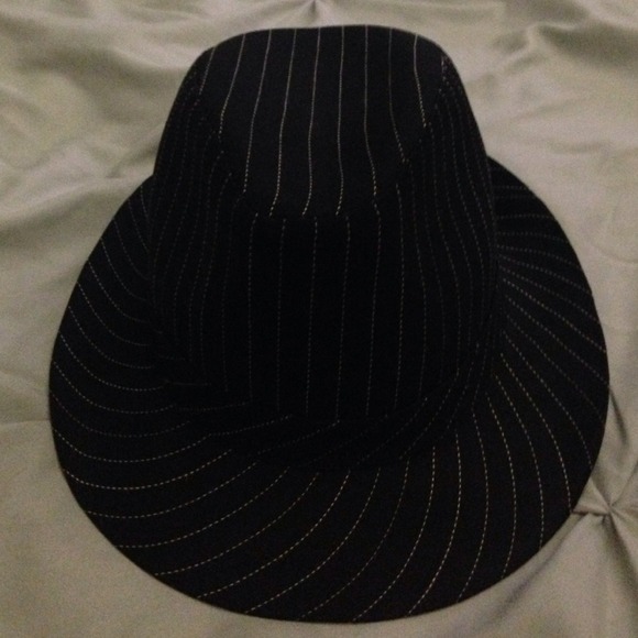 Black & White Pinstripe Fedora