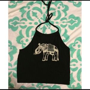 Elephant Halter Crop Top