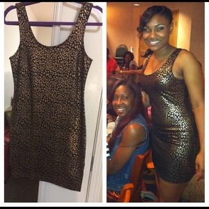 Gold and black dress!
