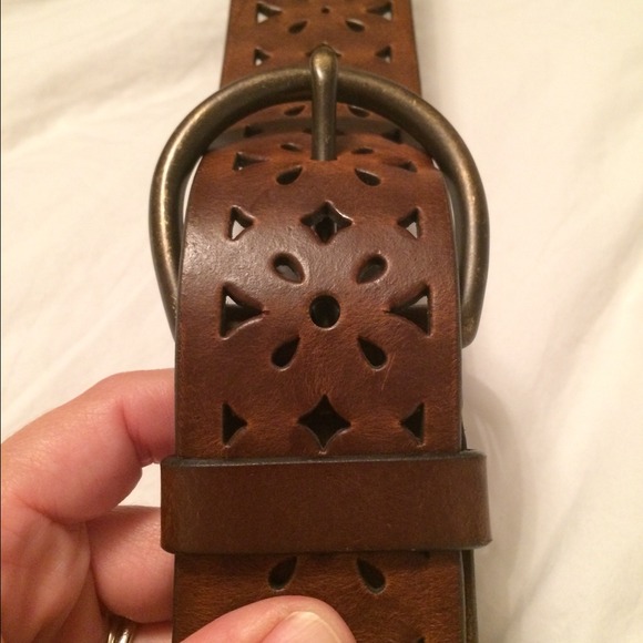 💃SOLD💃Jcrew Ladies Brown Leather Cutouts Belt
