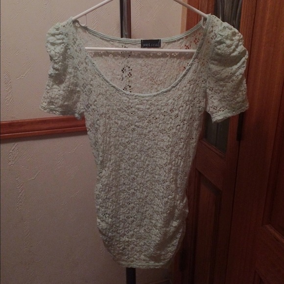 Light green flower shirt- barely worn.