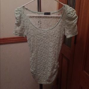 Light green flower shirt- barely worn.